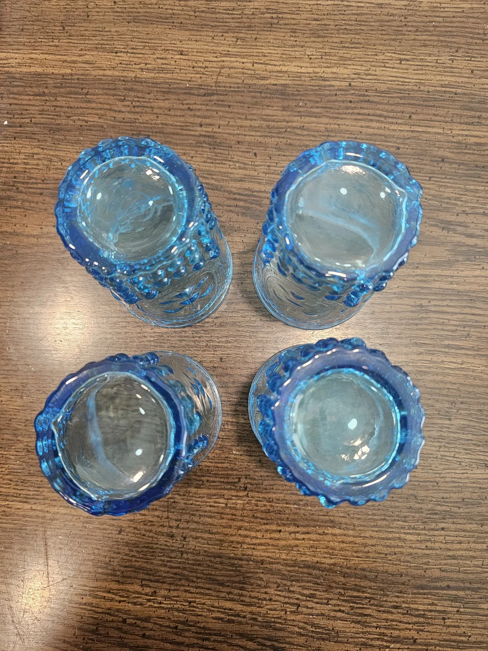 Vintage Zrike Renaissance Aqua Blue Fleur-De-Lis Drinking  Glasses – Set of 4